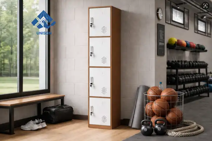 How to select a 4-door single column steel locker for a large gym?